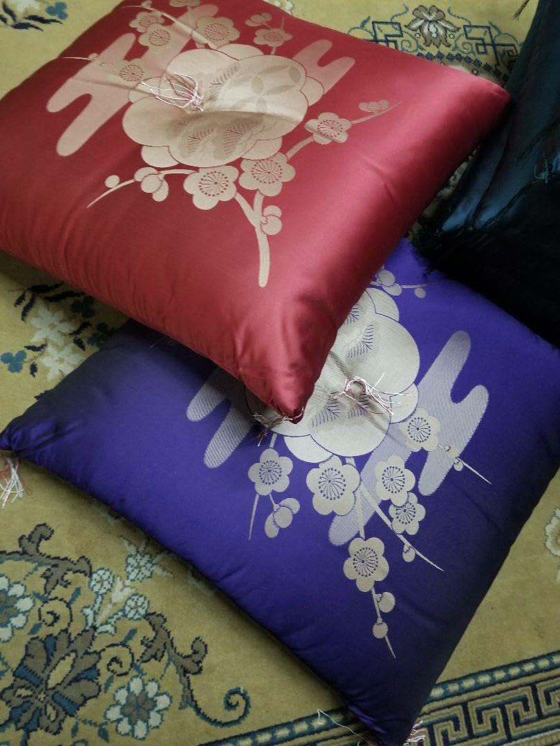 高級綿入り座布団 夏用 5枚 森英恵デザイン 55センチ 新品未